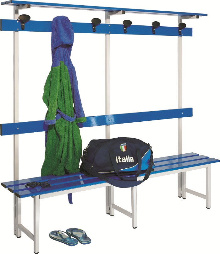 PANCA CON DOGHE IN ALLUMINIO VERNICIATO FORNITA SMONTATA